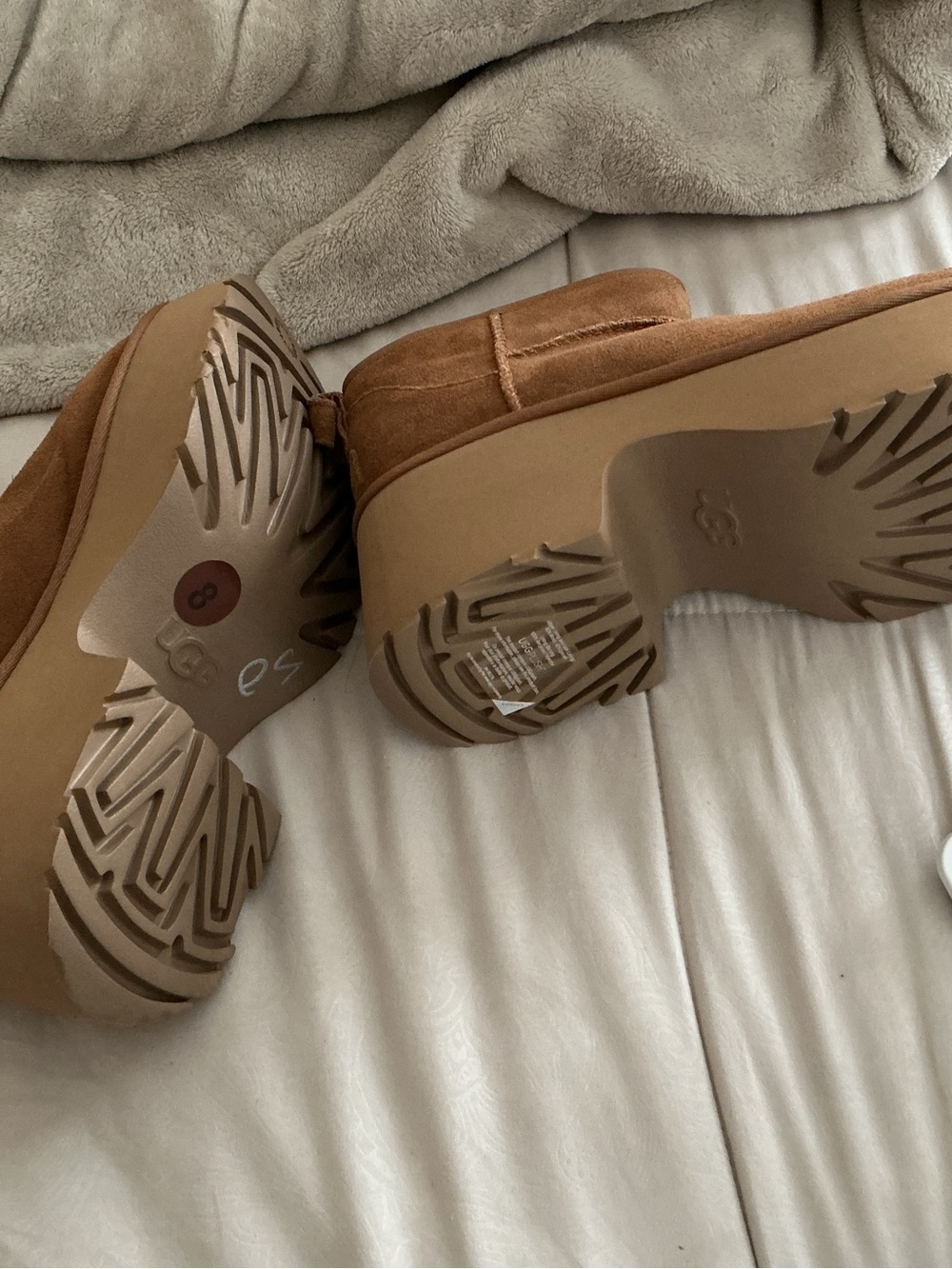 Women’s Chestnut Suede Platform Slip-On Shoes
